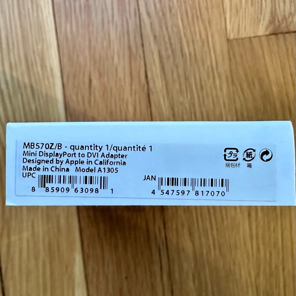 Apple Mini DisplayPort to DVI Adapter